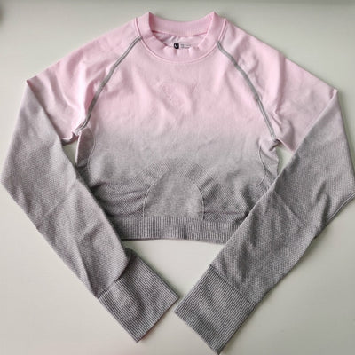 Women Ombre Cropped Long Sleeve - Fitnetic