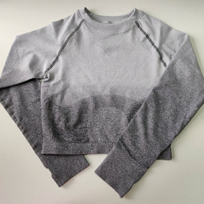 Women Ombre Cropped Long Sleeve - Fitnetic