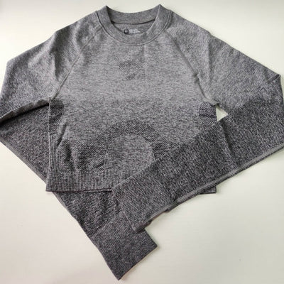 Women Ombre Cropped Long Sleeve - Fitnetic