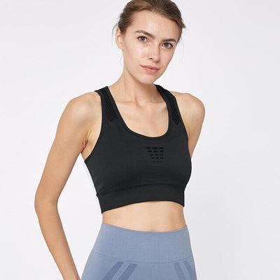 Hollow Out Shockproof Sports Bra - Fitnetic