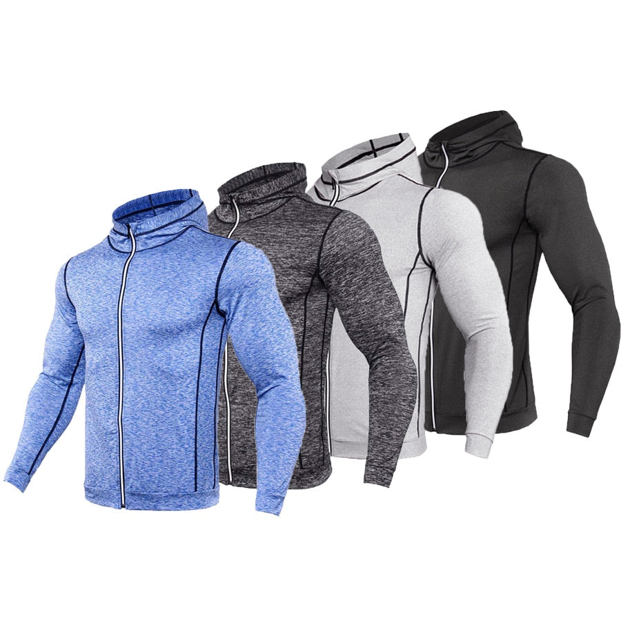 Hooded Sport Shirt Men Long Sleeve - Fitnetic